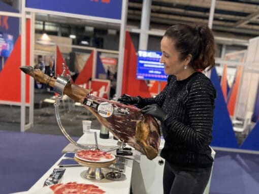 Iberian Ham sliced live during the TBX fair
